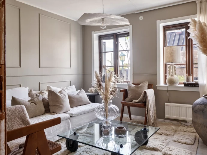 Дом 1850 года постройки в деревушке недалеко от Хельсингборга, Швеция (135 м2)