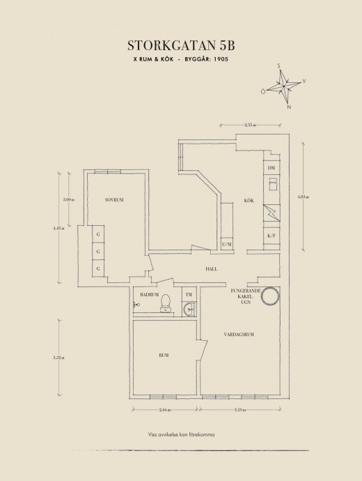 Квартира площадью 64 м2 в Гётеборге