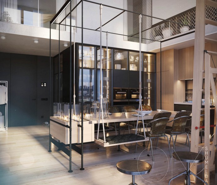 Лофт площадью 106 м2