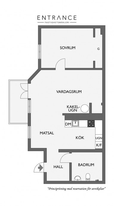 Квартира площадью 62 м2 в Гётеборге