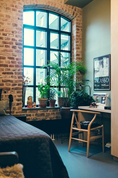 Лофт площадью 55 м2 в переоборудованном промышленном здании 1855 года в Осло, Норвегия