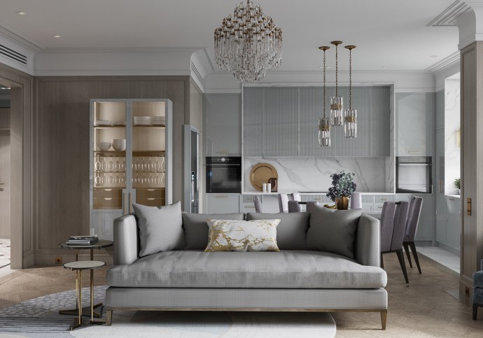 Квартира, оформленная в приглушенных тонах Квартира, оформленная в приглушенных тонах