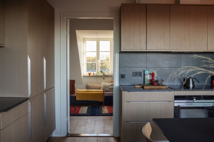 Мансардная квартира площадью 71 м2 (+7 м2 терраса) в Стокгольме Мансардная квартира площадью 71 м2 (+7 м2 терраса) в Стокгольме