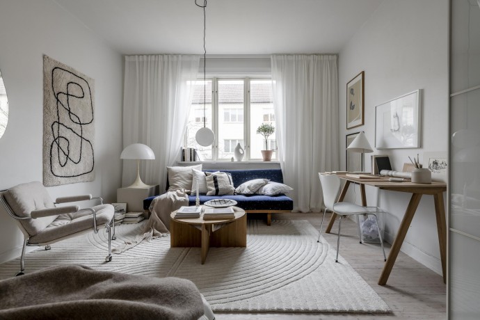 Студия площадью 37 м2 в доме 1936 года постройки в Гётеборге