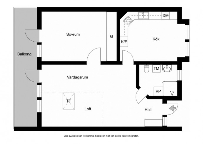 Шведская квартира площадью 55 м2