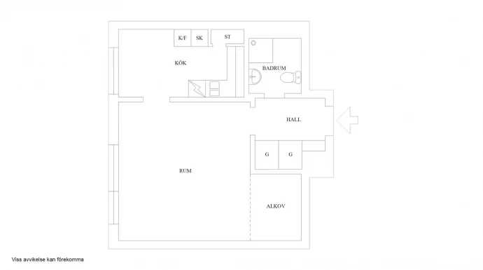 Шведская квартира-студия площадью 35 м2