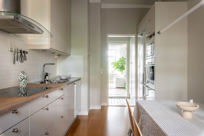 Квартира в песочных тонах в Гётеборге