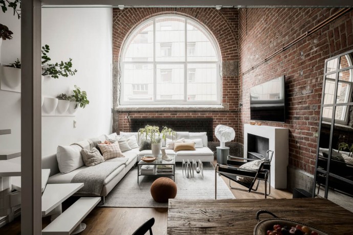 Лофт в промышленном здании начала XX века в Гётеборге (65 м2)