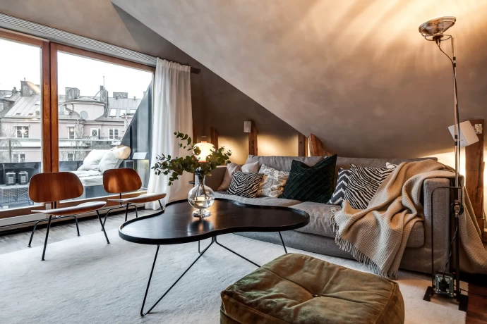 Мансардная квартира площадью 78 м2 в Швеции Мансардная квартира площадью 78 м2 в Швеции