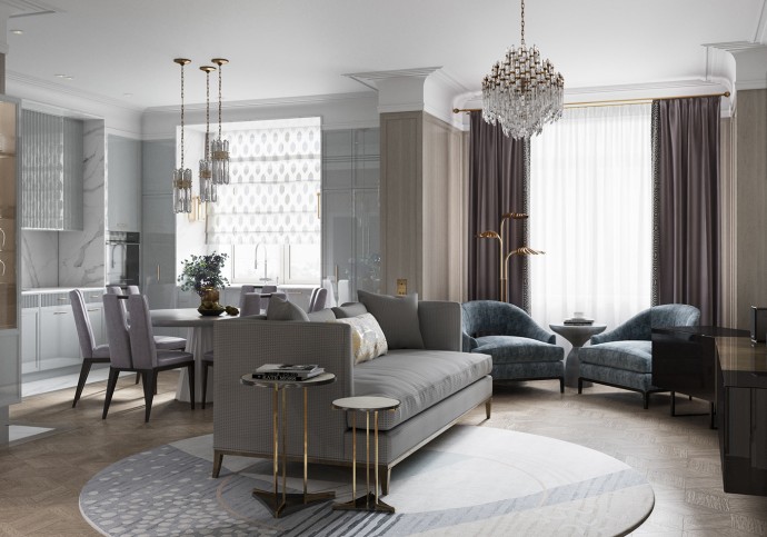 Квартира, оформленная в приглушенных тонах Квартира, оформленная в приглушенных тонах