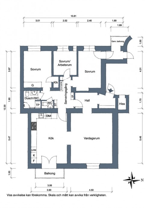 Шведская квартира площадью 104 м2