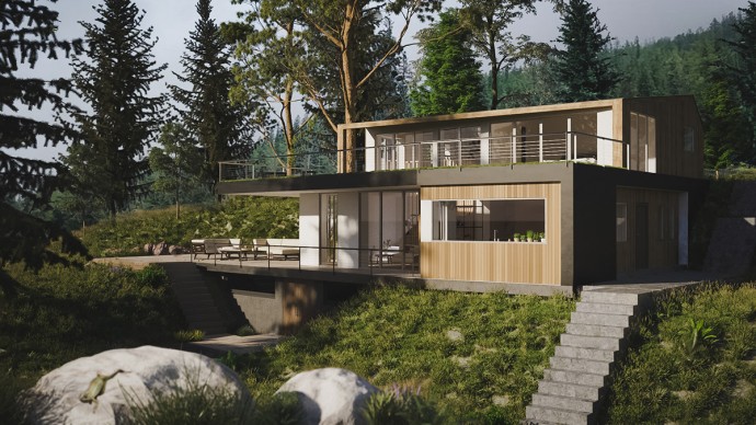 Дизайн-проект дома на холме Дизайн-проект дома на холме