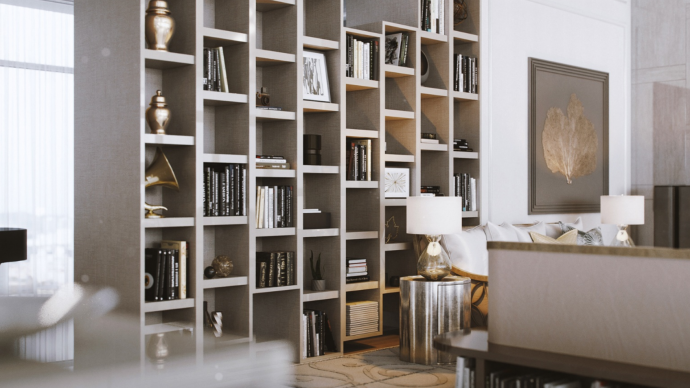 Гостиная в пентхаусе во Вьетнаме Гостиная в пентхаусе во Вьетнаме