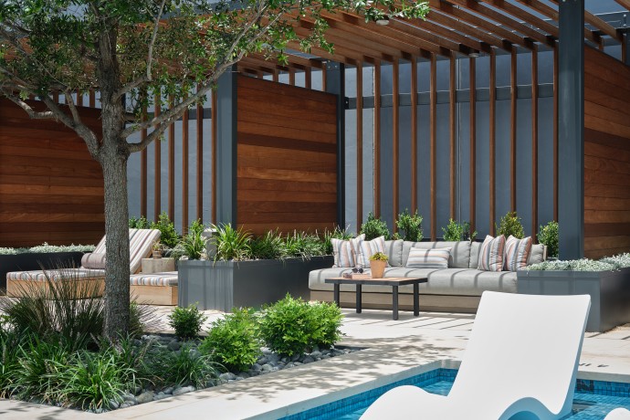 Интерьер общественных пространств и квартир в самой высокой башне в Остине, Техас