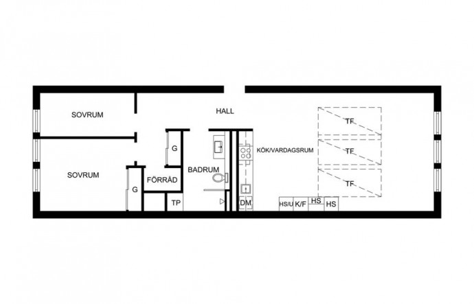 Шведская квартира площадью 83 м2