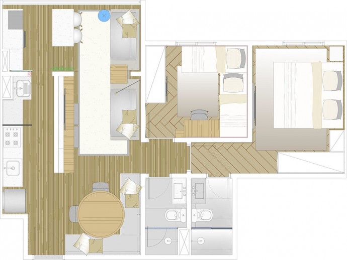 Квартира площадью 61м2 в Сан-Паулу, Бразилия Квартира площадью 61м2 в Сан-Паулу, Бразилия