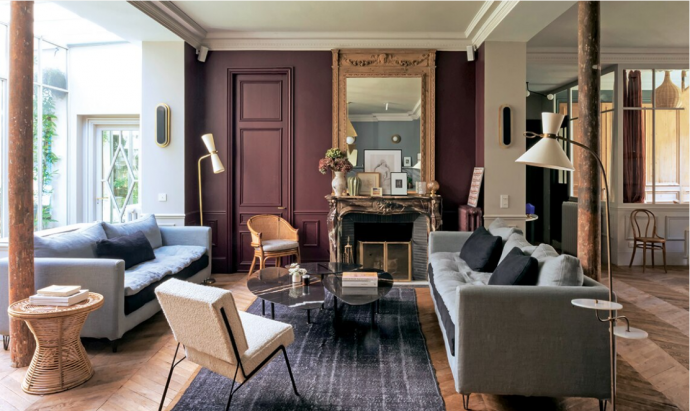 Квартира с внутренним двориком в Париже