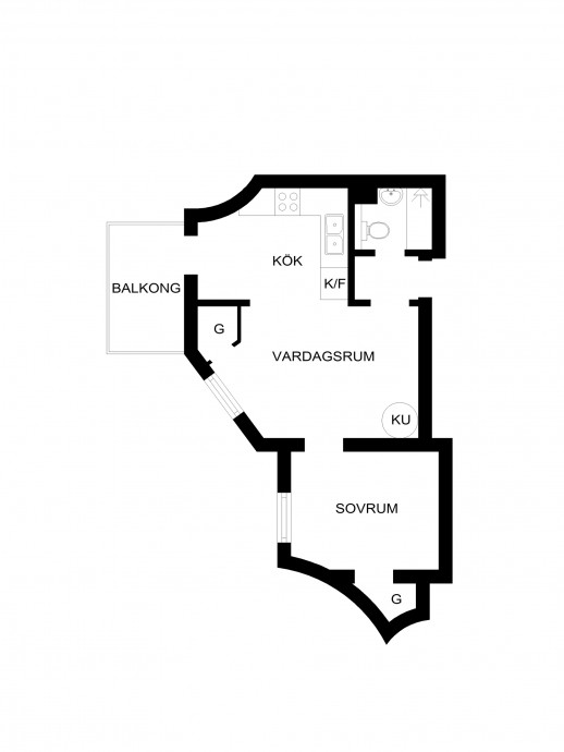 Шведская квартира площадью 36 м2