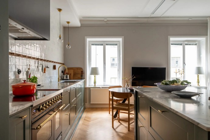 Квартира площадью 59 м2 в здании конца XIX века в Стокгольме