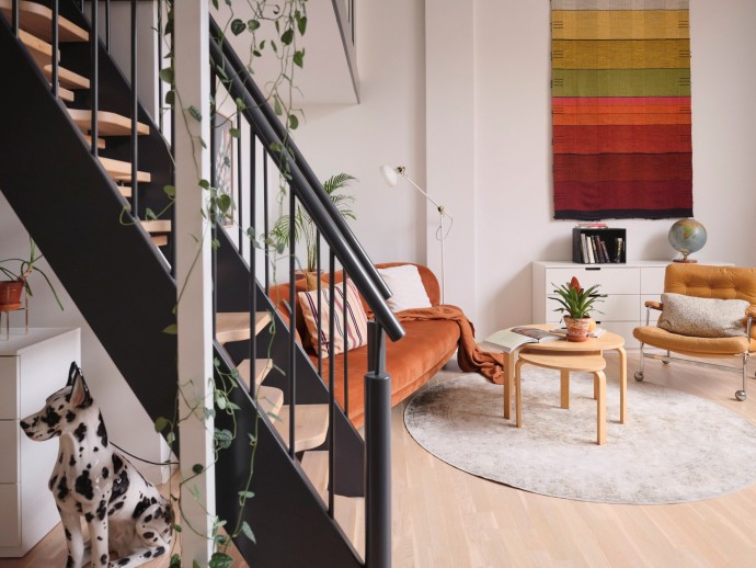 Двухуровневая квартира площадью 88 м2 в Стокгольме