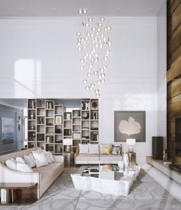 Гостиная в пентхаусе во Вьетнаме Гостиная в пентхаусе во Вьетнаме