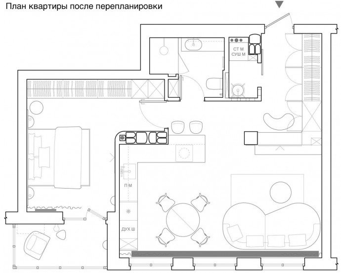 Квартира площадью 63 м2 в Минске