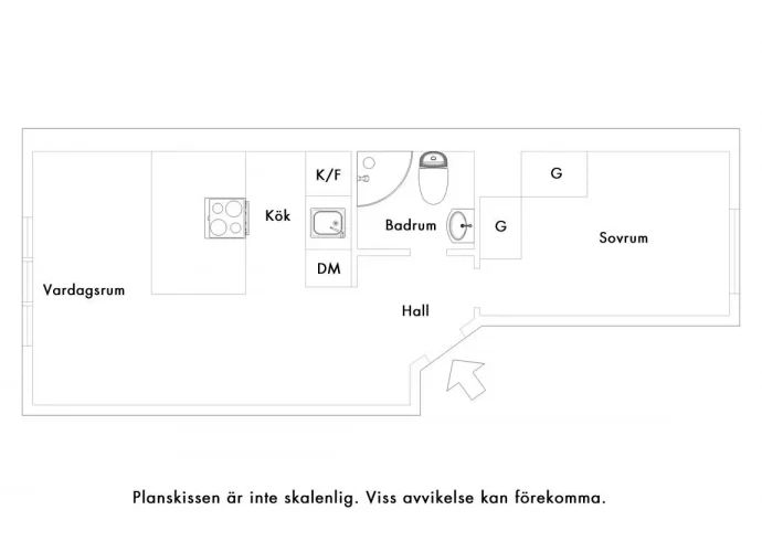 Шведская квартира площадью 36 м2