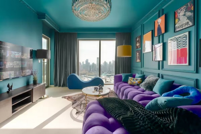 Квартира на 35 этаже с видом на Бурдж-Халифа в Дубае (90 м2)