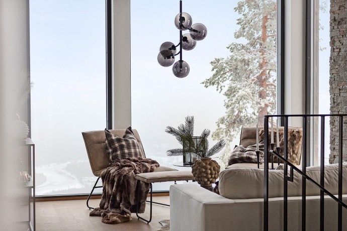 Двухуровневая квартира площадью 90 м2 на шведском горнолыжном курорте Оре