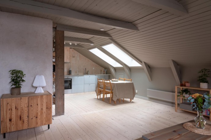 Шведская мансарда площадью 56 м2 в доме 1887 года