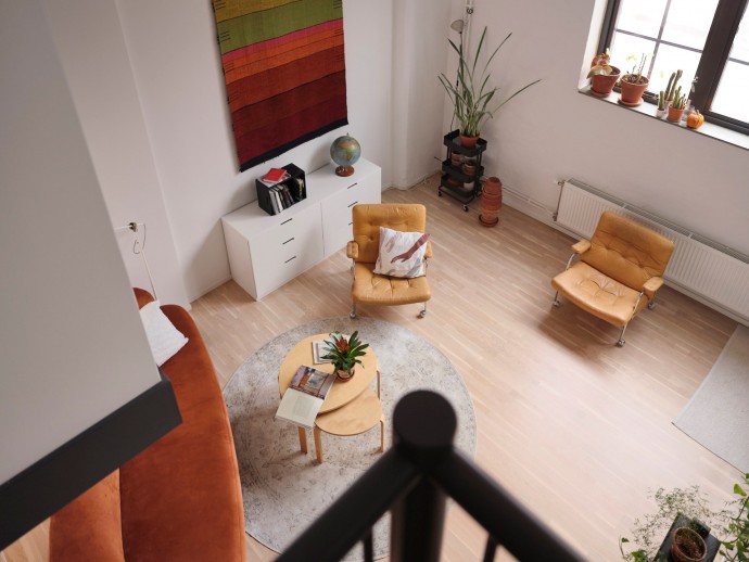 Двухуровневая квартира площадью 88 м2 в Стокгольме