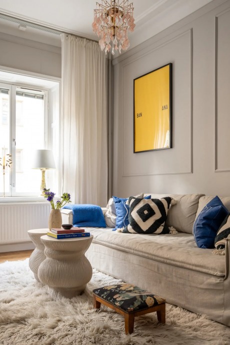 Квартира площадью 59 м2 в здании конца XIX века в Стокгольме