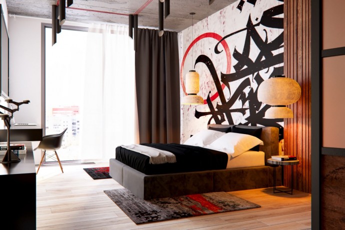 Азиатские мотивы в интерьере просторной квартиры