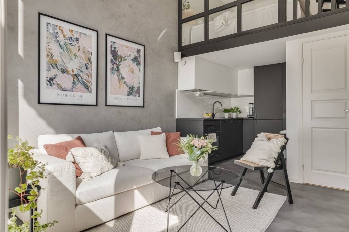 Двухуровневая студия площадью 29 м2 в Мальмё, Швеция