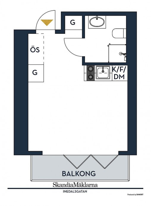 Квартира в Стокгольме площадью всего 21 м2 Квартира в Стокгольме площадью всего 21 м2