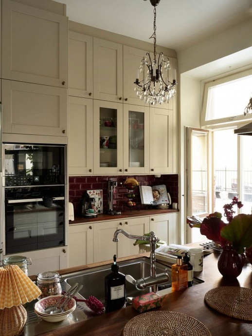 Винтажный интерьер квартиры в Стокгольме