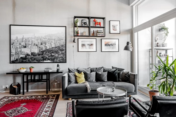 Квартира площадью 96 м2 в старом промышленном здании в Швеции