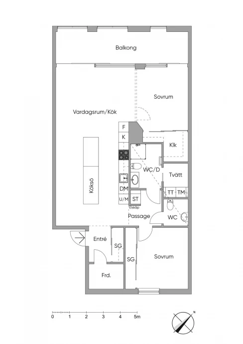 Квартира площадью 96 м2 в старом промышленном здании в Швеции