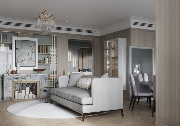 Квартира, оформленная в приглушенных тонах Квартира, оформленная в приглушенных тонах