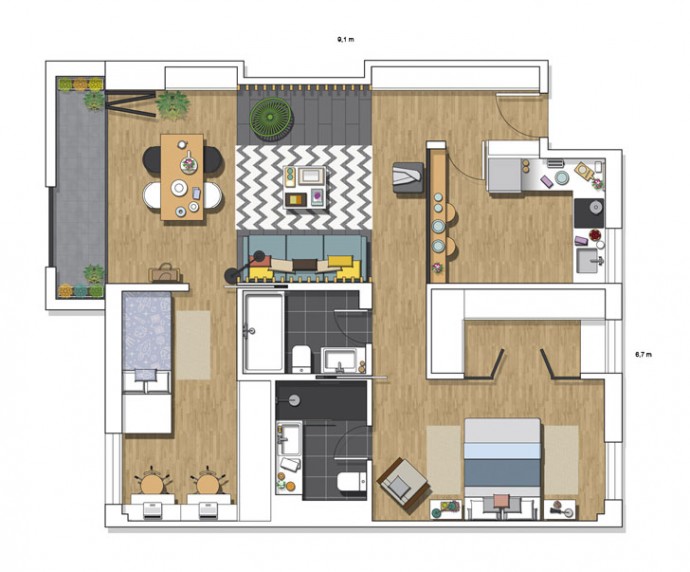 Квартира площадью 70 м2 в Мадриде