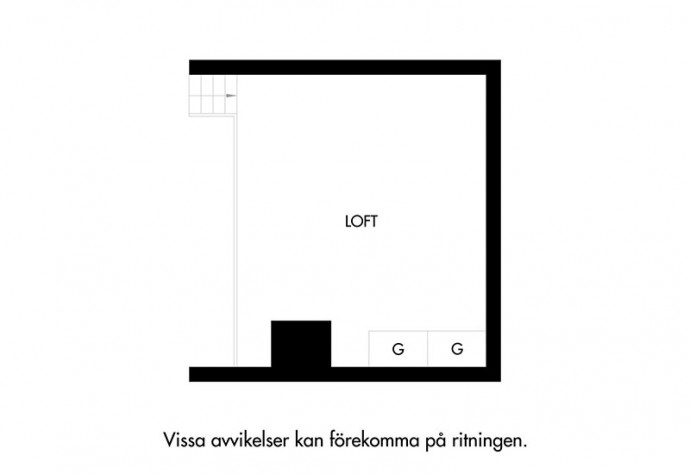 Лофт площадью 40 м2 в Стокгольме