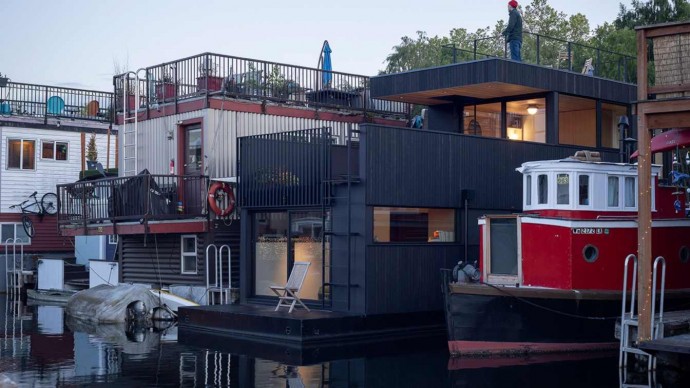 Плавучий дом на озере Юнион в Сиэтле, Вашингтон