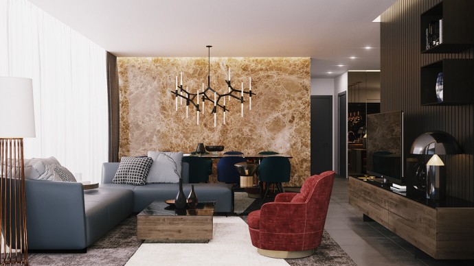 Проект квартиры, оформленной в темных тонах Проект квартиры, оформленной в темных тонах