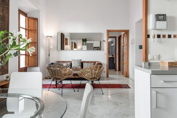 Светлые апартаменты с террасой на крыше