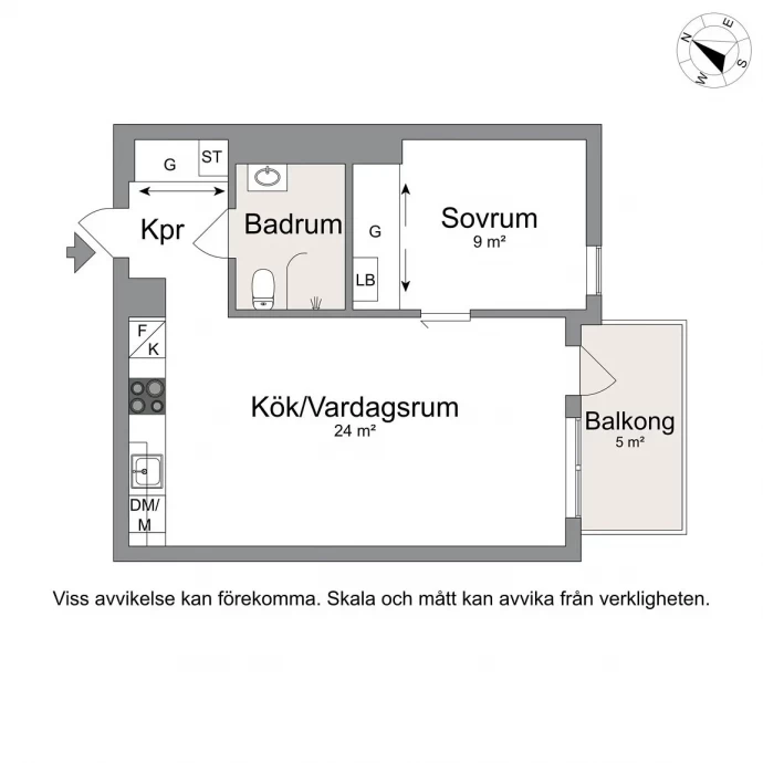 Шведская квартира площадью 43 м2