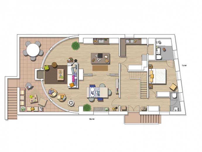 Дуплекс с видом на бухту в Каталонии, Испания Дуплекс с видом на бухту в Каталонии, Испания