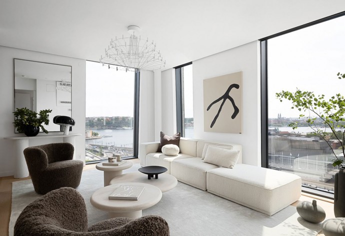 Квартира в современной высотке в центре Стокгольма