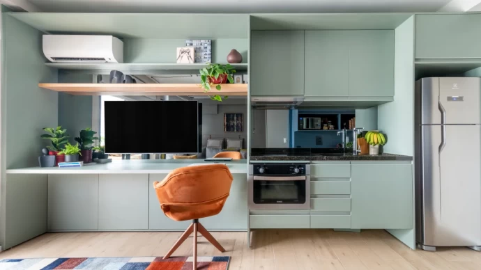 Студия площадью 34 м2 в Сан-Паулу Студия площадью 34 м2 в Сан-Паулу