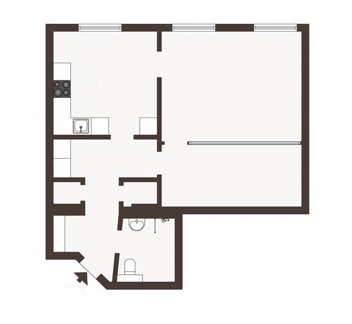 Квартира площадью 53 м2 в Стокгольме Квартира площадью 53 м2 в Стокгольме