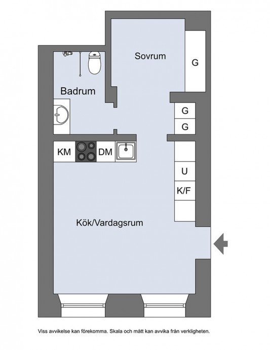 Шведская квартира площадью 28 м2